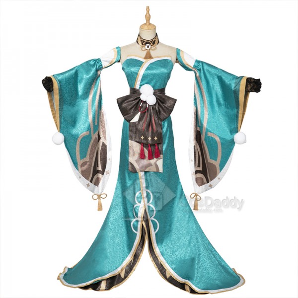 Game Genshin Impact Ms. Hina Gorou Female Cosplay Costume Sexy Kimono With Ear