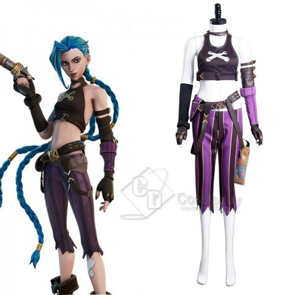 League of Legends LOL Arcane Jinx Cosplay Costume ...