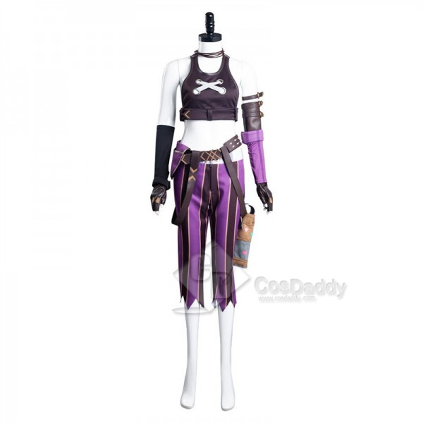 League of Legends LOL Arcane Jinx Cosplay Costume Gameplay Outfit Party Suit