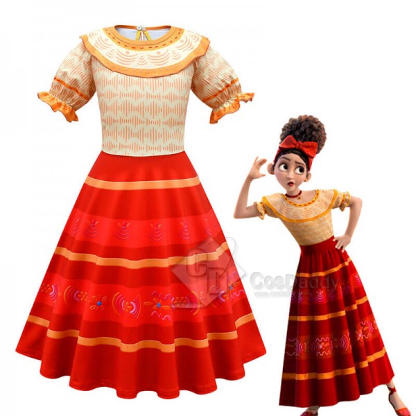 Kids Girls Encanto Dolores Dress Encanto Cosplay Outfit Halloween Carnival Costumes Dress Up CosDaddy