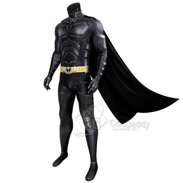 The Dark Knight Rises Suit Batman Bruce Wayne Costumes Jumpsuit Cosplay Outfit Adults