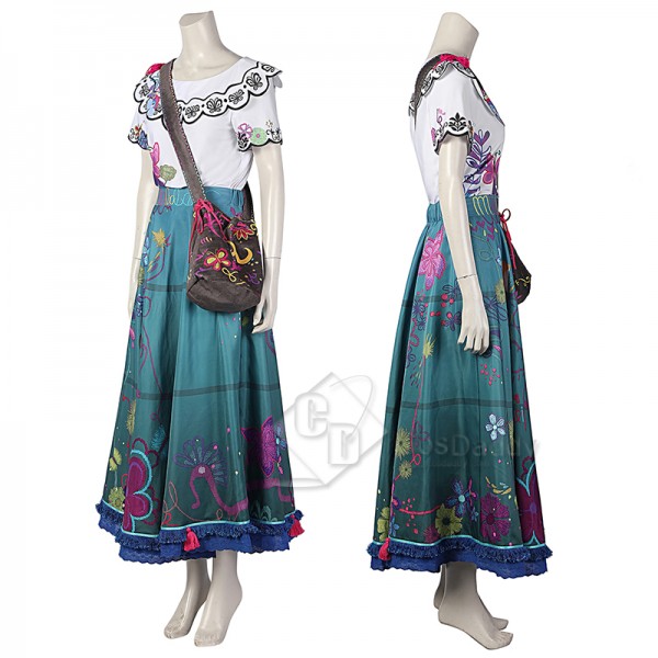 Fairy Tale Princess Encanto Mirabel Madrigal Cosplay Costume Girls Women Magical Dress