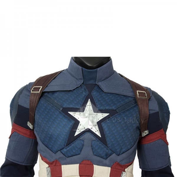 Avengers 4 Civil War Captain America Steve Rogers Cosplay Costume Superhero Battle Suit