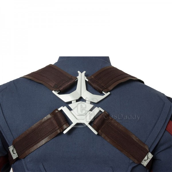 Avengers 4 Civil War Captain America Steve Rogers Cosplay Costume Superhero Battle Suit