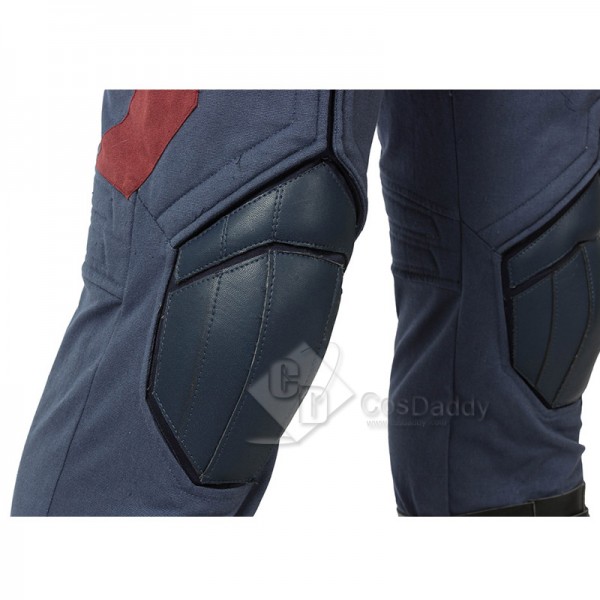 Avengers 4 Civil War Captain America Steve Rogers Cosplay Costume Superhero Battle Suit