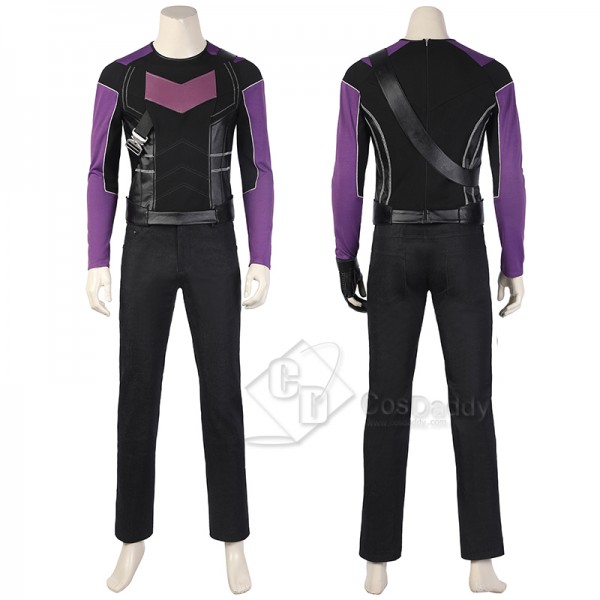 Hawkeye Season 1 Clint Barton Cosplay Costume Purple Battle Suit With Shoes