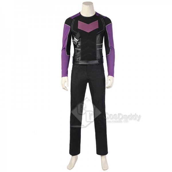 Hawkeye Season 1 Clint Barton Cosplay Costume Purple Battle Suit With Shoes