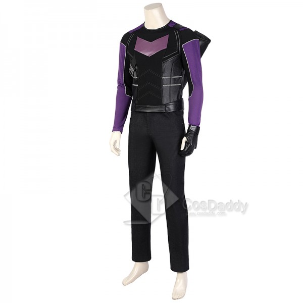 Hawkeye Season 1 Clint Barton Cosplay Costume Purple Battle Suit With Shoes