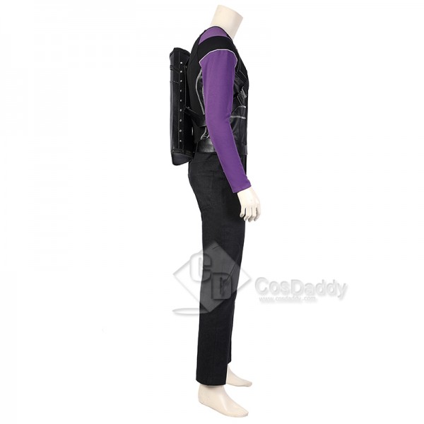 Hawkeye Season 1 Clint Barton Cosplay Costume Purple Battle Suit With Shoes