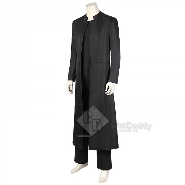 The Matrix 4 Resurrections Neo Cospaly Costume Keanu Reeves Black Coat Full Set