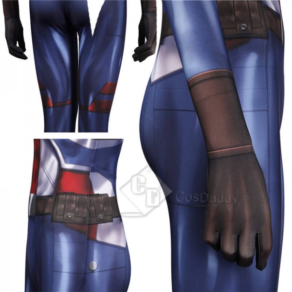 What If Peggy Carter Captain Carter Costume Jumpsuit Onesies Cosplay Outfit