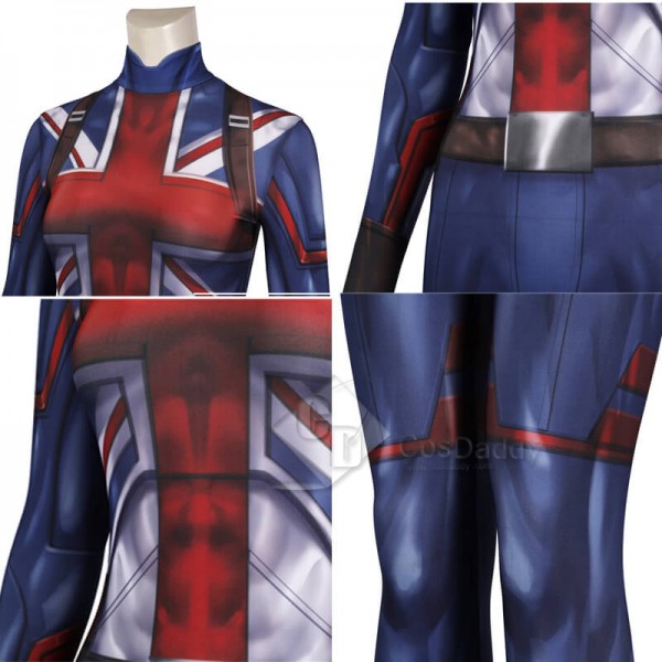 What If Peggy Carter Captain Carter Costume Jumpsuit Onesies Cosplay Outfit