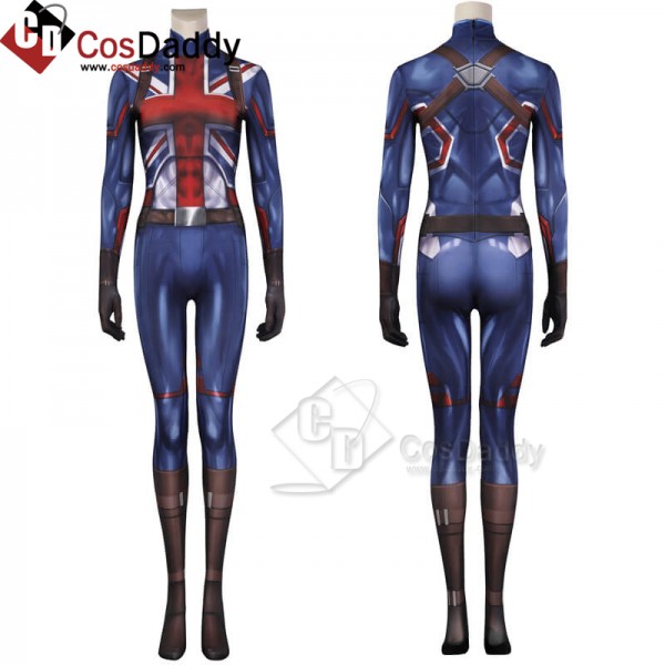 What If Peggy Carter Captain Carter Costume Jumpsuit Onesies Cosplay Outfit