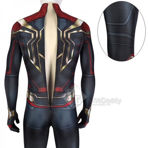 Spider-Man 3 No Way Home Peter Parker Cosplay Costume Gold Jumpsuit For Adults Kids