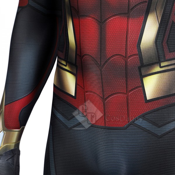 Spider-Man 3 No Way Home Peter Parker Cosplay Costume Gold Jumpsuit For Adults Kids