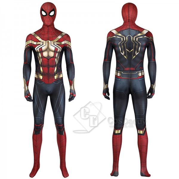 Spider-Man 3 No Way Home Peter Parker Cosplay Costume Gold Jumpsuit For Adults Kids