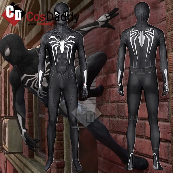 Spider-Man 3 Venom Miles Morales Cosplay Costume Black Jumpsuit Halloween Carnival Suit