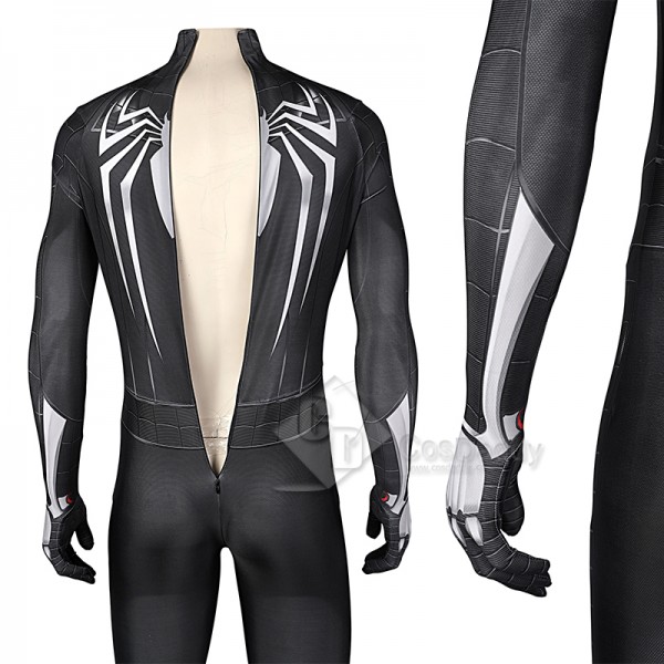 Spider-Man 3 Venom Miles Morales Cosplay Costume Black Jumpsuit Halloween Carnival Suit
