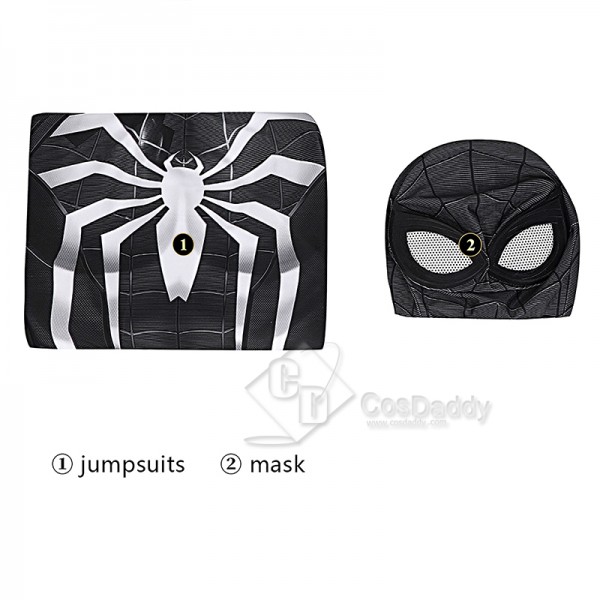 Spider-Man 3 Venom Miles Morales Cosplay Costume Black Jumpsuit Halloween Carnival Suit