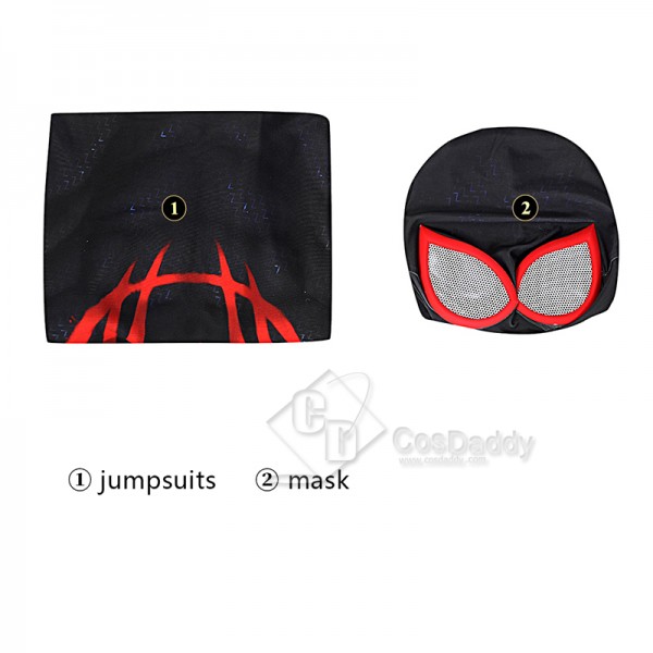 Spider-Man: Across the Spider-Verse(Part One) Miles Morales Cosplay Costume Spiderman Jumpsuit