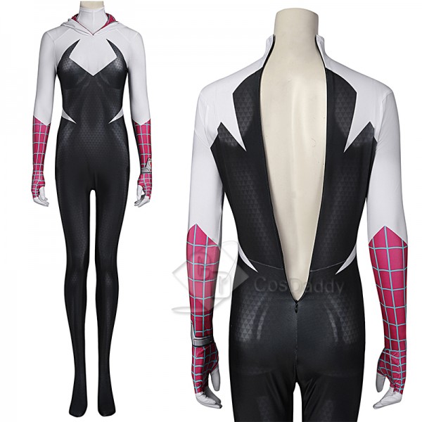 Spider-Man: Across The Spider-Verse Gwen Stacy Cosplay Costume Gwen Jumpsuit With Shoes