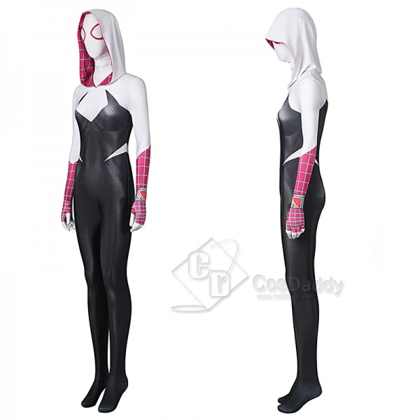 Spider-Man: Across The Spider-Verse Gwen Stacy Cosplay Costume Gwen Jumpsuit With Shoes