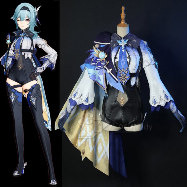 Genshin Impact Eula Cosplay Costume Game Halloween...