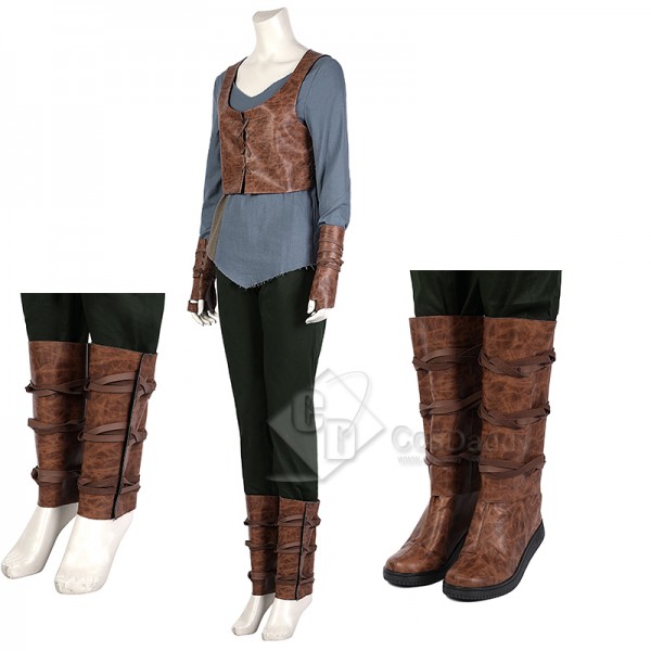 The Witcher Season 2 Hunt Ciri Cosplay Costume Lady Of Space And Time Battle Suit With Shoes