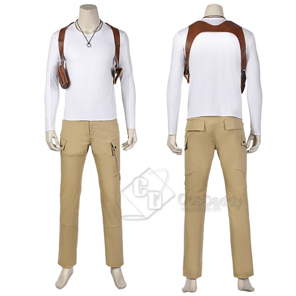 Uncharted Nathan Drake Cosplay Costume Shoulder Holster Suit Halloween Outfit