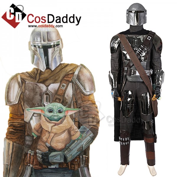 Star Wars The Mandalorian Season 2 Beskar Armor Uniform Cosplay Costume Din Djarin Halloween Outfit