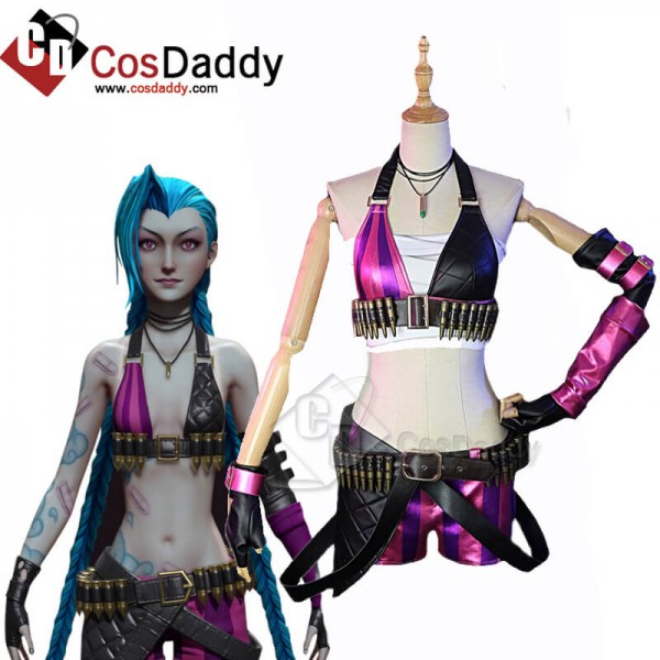 LOL League of Legends Jinx Halloween Cosplay Costumes for Women CosDaddy