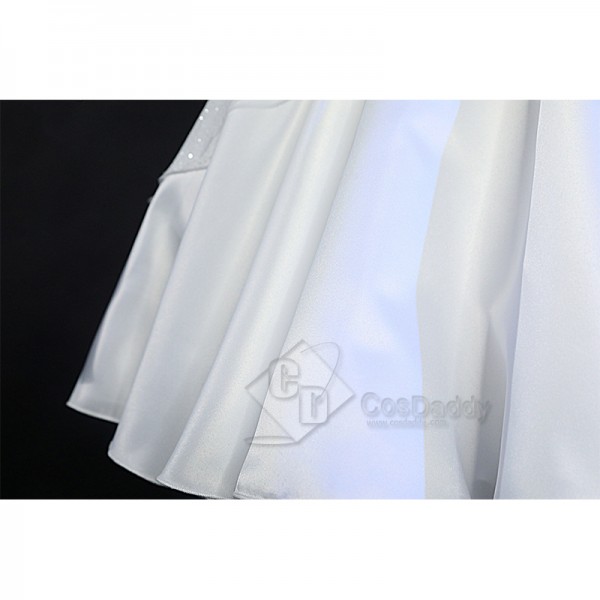 Game League of Legends LoL Crystal Rose Lux Cosplay Costume Wedding Dress With Veil