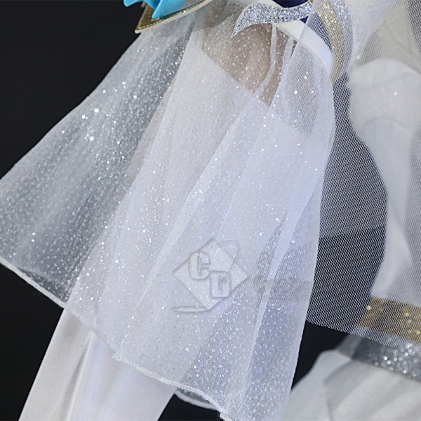 Game League of Legends LoL Crystal Rose Lux Cosplay Costume Wedding Dress With Veil