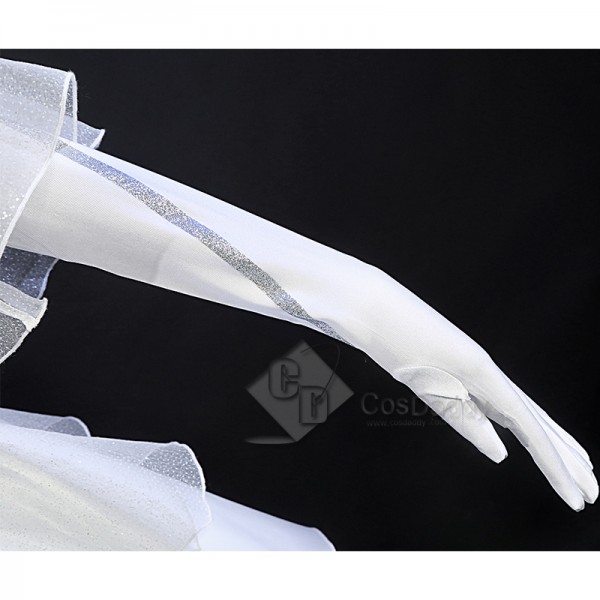 Game League of Legends LoL Crystal Rose Lux Cosplay Costume Wedding Dress With Veil