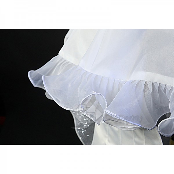 Game League of Legends LoL Crystal Rose Lux Cosplay Costume Wedding Dress With Veil