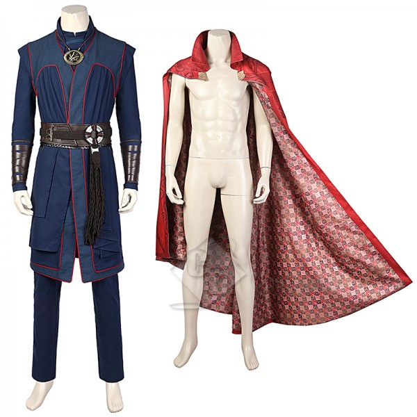 2022 Doctor Strange in the Multiverse of Madness Dr Strange Stephen Cosplay Costume Full Set Cloak Necklace