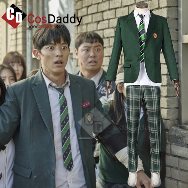 All Of Us Are Dead Character Lee Su-Hyeok Actor Park Solomon Cosplay Costume School Uniform
