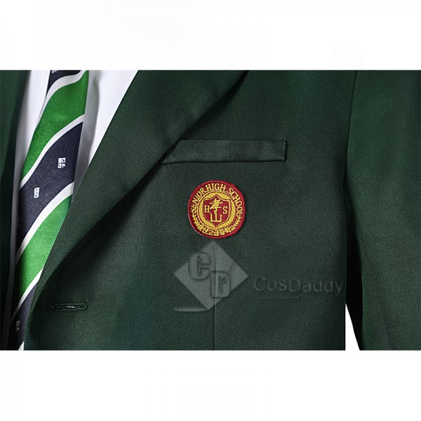 All Of Us Are Dead Character Lee Su-Hyeok Actor Park Solomon Cosplay Costume School Uniform