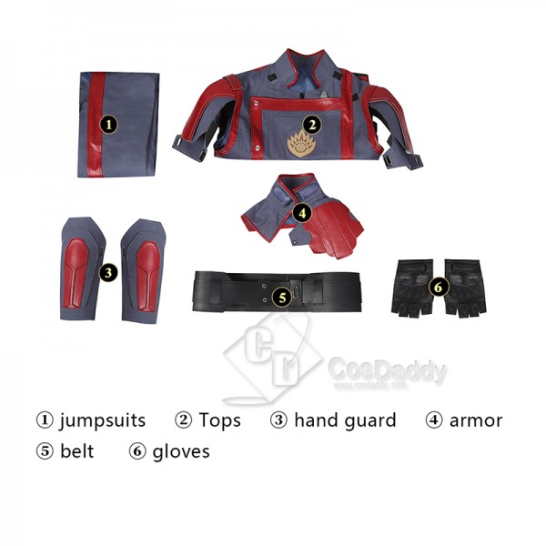 Guardians of the Galaxy 3 Star Lord Peter Quils Cosplay Costume 2008 Abnett and Lanning Suit