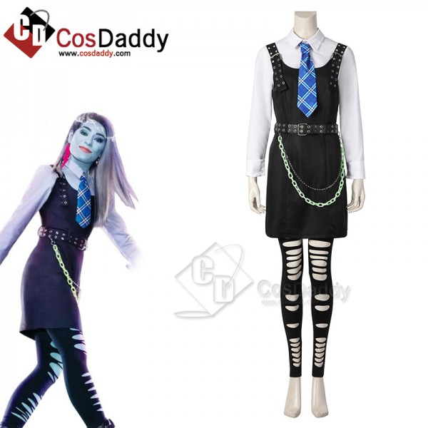 2022 Live Action Drama Monster High Frankie Stein Cosplay Costume Halloween Carnival Suit