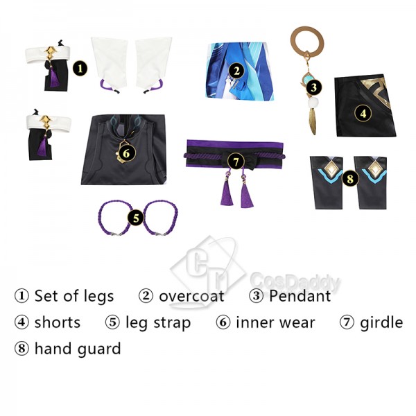 Game Genshin Impact Scaramouche The Wanderer Cosplay Costume Uniform Halloween Party Suit