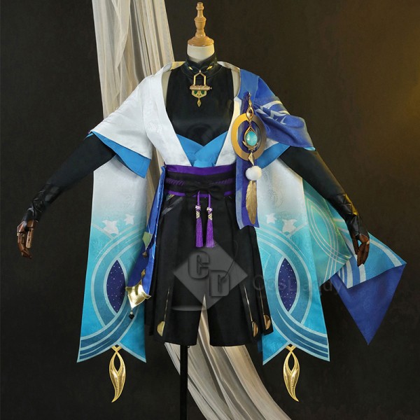 Game Genshin Impact Scaramouche The Wanderer Cosplay Costume Uniform Halloween Party Suit