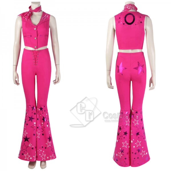 Barbie Cowgirl Outfit 2023 Barbie Margot Robbie Pink Cosplay Costume CosDaddy