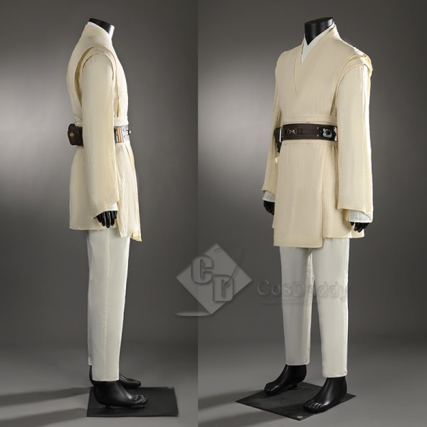 Star Wars II Attack of The Clones Obi-Wan Kenobi Cosplay Costume Halloween Outfit