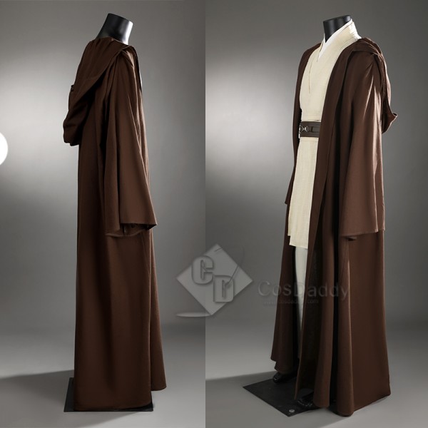 Star Wars II Attack of The Clones Obi-Wan Kenobi Cosplay Costume Halloween Outfit