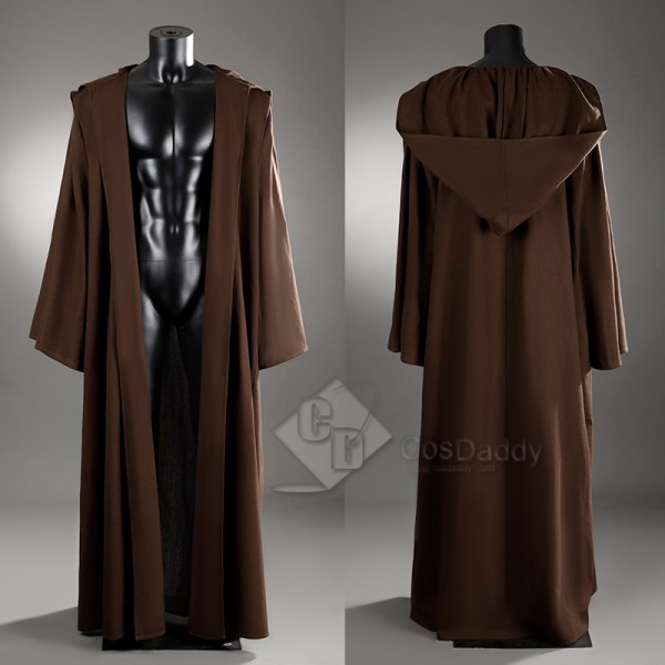 Star Wars II Attack of The Clones Obi-Wan Kenobi Cosplay Costume Halloween Outfit