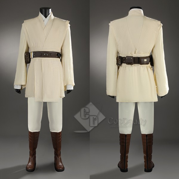 Star Wars II Attack of The Clones Obi-Wan Kenobi Cosplay Costume Halloween Outfit
