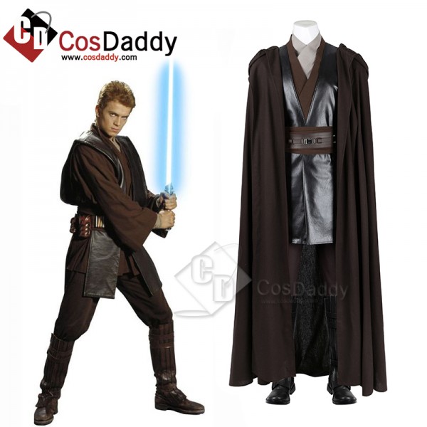 Star Wars Episode II Attack of The Clones Anakin Cosplay Costume Skywalker Suit