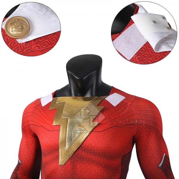 Shazam! Fury Of The Gods Billy Batson Captain Marvel Cosplay Costume Superhero Jumpsuit Superman Bodysuit