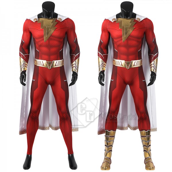 Shazam! Fury Of The Gods Billy Batson Captain Marvel Cosplay Costume Superhero Jumpsuit Superman Bodysuit